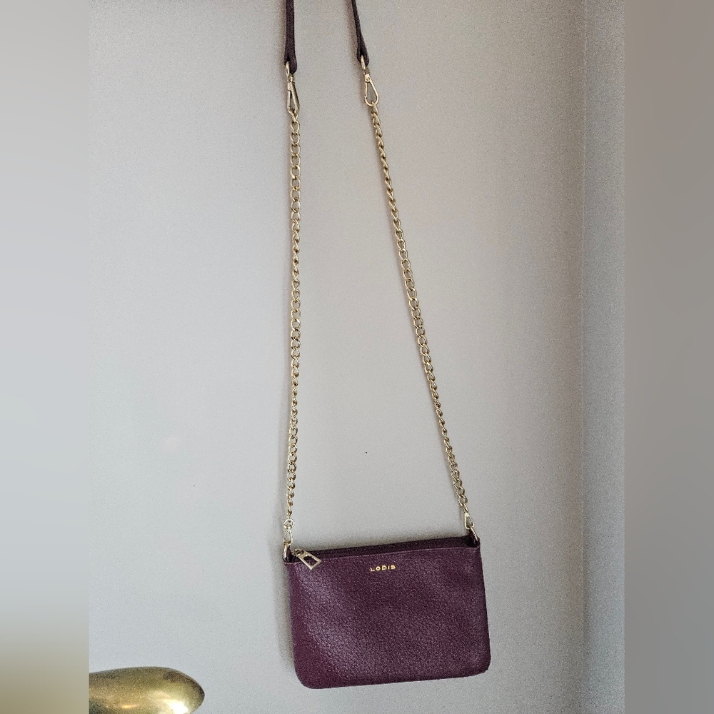 Bundle 3/$40.   Lodis Purple Leather Crossbody Bag